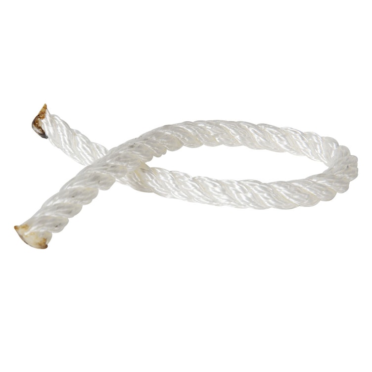 5/16" 3-Strand Twisted White Nylon Rope - 600'