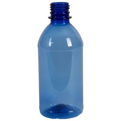 12 oz. Blue PET Water Bottle with 28mm PCO Neck (Cap Sold Separately)