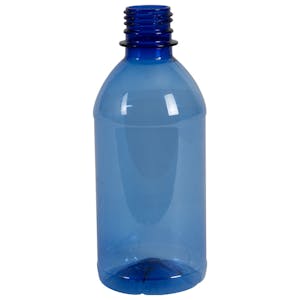 12 oz. Blue PET Water Bottle with 28mm PCO Neck (Cap Sold Separately)