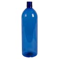 1 Liter (33.81 oz.) Blue PET Smooth Water Bottle with 28mm PCO Neck (Cap Sold Separately)