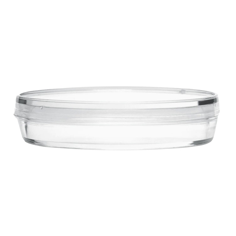 90mm Dia. x 14mm Hgt. Sterile Disposable Clear Polystyrene Petri Dish with Vents - Package of 10
