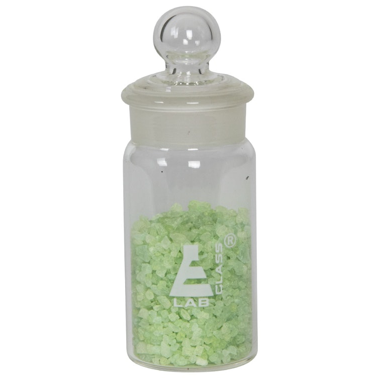 25mL Tall Form Clear Glass Weighing Bottle with Stopper - 30mm Dia. x 60mm Hgt.