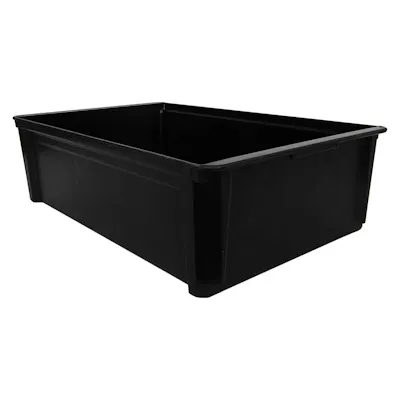 25-3/4" L x 15-3/4" W x 7-1/4" Hgt. Black Fiberglass ESD Stacking Box (No Lid Available)