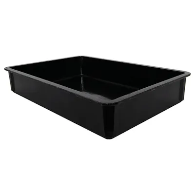 25-3/4" L x 17-3/4" W x 4-1/2" Hgt. Black Fiberglass ESD Stacking Box (Lid Sold Separately)