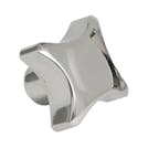 1.96" Dia., 3/8"-16 Thread Solid Stainless Steel 4 Prong Knob with Tapped Blind Hole