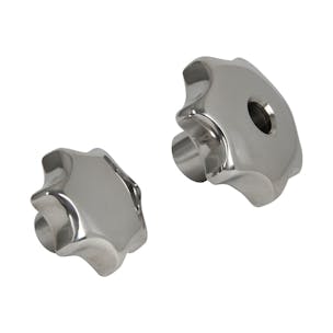 Solid Stainless Steel Star Knobs with Tapped Holes