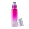 10mL Blush (Gradient Pink to Clear) Glass Roller Bottle with 16/410 Silver Cap