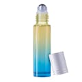 10mL Ocean Breeze (Gradient Yellow to Blue) Glass Roller Bottle with 16/410 Silver Cap