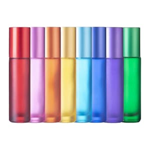 Matte Colored Glass Roller Bottles