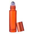 10mL Tangerine Orange Matte Glass Roller Bottle with 16/410 Orange Cap