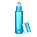 10mL Tranquil Water Light Blue Matte Glass Roller Bottle with 16/410 Blue Cap