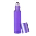 10mL Grape Purple Matte Glass Roller Bottle with 16/410 Purple Cap