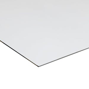 1/4" (0.236") x 48" x 96" Matte White Aluminum Composite Material (ACM) Sheet
