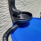 Black UFO Rain Barrel Funnel System Kit