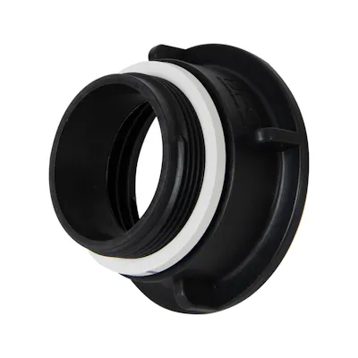 Black UFO Rain Barrel Thread Adapter