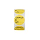 "Expiration" with "By __" & "Date __" Round Paper Write-On Label with Yellow Background - 2" Dia.