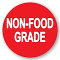 "Non-Food Grade" Round Paper Label with Red Background - 2" Dia.