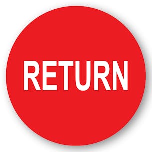 "Return" Round Labels