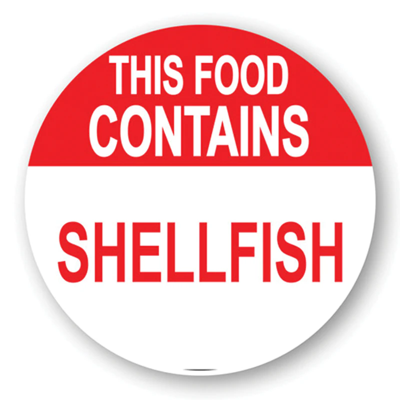 "Food Allergen" Round Labels