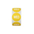 "Wed" Round Paper Label with Yellow Background - 2" Dia.
