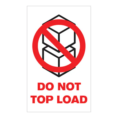 "Do Not Stack" Rectangular Labels