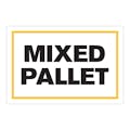 "Mixed Pallet" Horizontal Rectangular Paper Label with Yellow Border - 4" x 6"