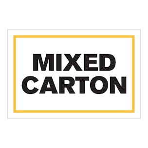 "Mixed Carton" Rectangular Labels