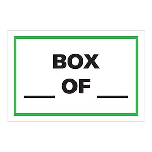 Box Quantity/Count Rectangular Labels