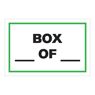 Box Quantity/Count Rectangular Labels