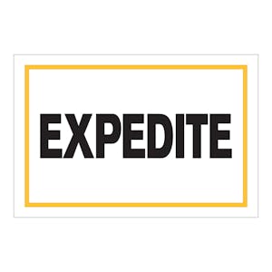 "Expedite" Rectangular Labels