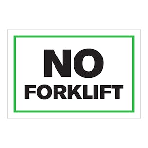 "No Forklift" Rectangular Labels