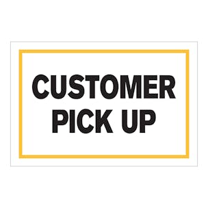 "Customer Pick Up" Rectangular Labels
