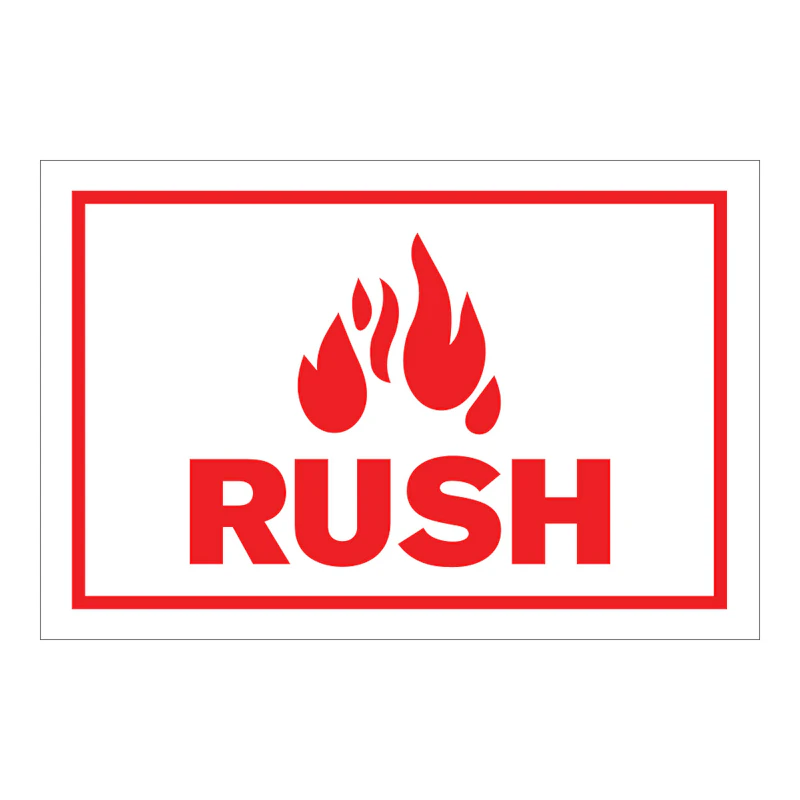 "Rush" Rectangular & Round Labels