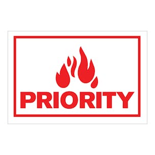 "Priority" Rectangular Labels