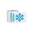 "Frozen Product" Vertical Rectangular Paper Label with Symbol & Blue Font - 3" x 5"