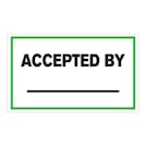 "Accepted" Rectangular & Round Labels