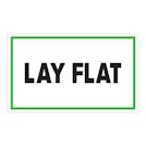 "Lay Flat" Horizontal Rectangular Paper Label with Green Border - 3" x 5"