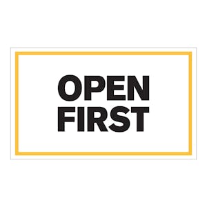 "Open First" Rectangular Labels