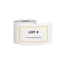 Lot Number ____ Horizontal Rectangular Paper Write-On Label with Yellow Border - 3 x 5