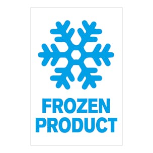 "Frozen Product" Rectangular Labels