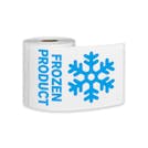 "Frozen Product" Vertical Rectangular Paper Label with Symbol & Blue Font - 4" x 6"
