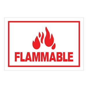 "Flammable" Rectangular Labels