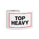 "Top Heavy" Horizontal Rectangular Paper Label with Red Border - 4" x 6"