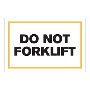 "Do Not Forklift" Rectangular Labels
