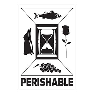 "Perishable" Rectangular Labels