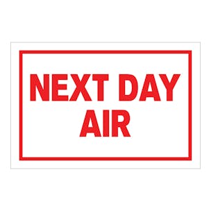 "Next Day Air" Rectangular Labels