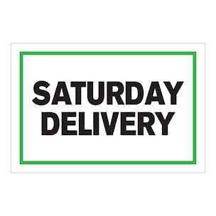 "Saturday Delivery" Rectangular Labels