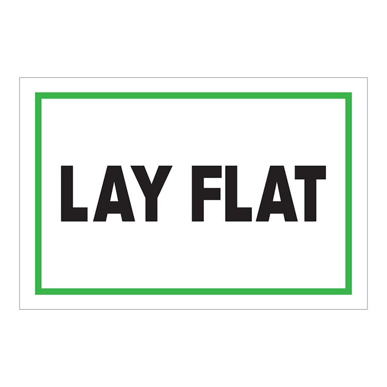 "Lay Flat" Horizontal Rectangular Paper Label with Green Border - 4" x 6"