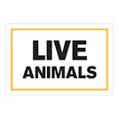 "Live Animals" Rectangular Labels