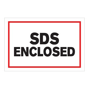 "SDS Enclosed" Rectangular Labels